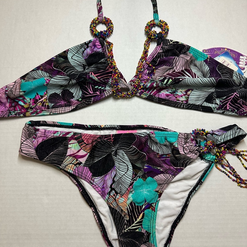BABALU - Tropical Print Bikini Set - NEW, with tags